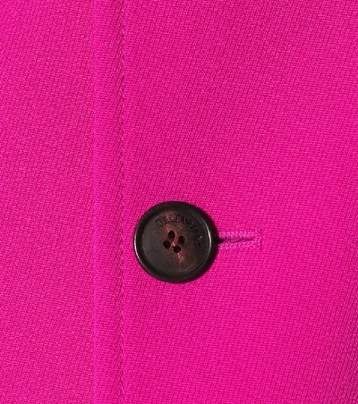 Shop Balenciaga Hourglass Stretch-wool Blazer In Pink