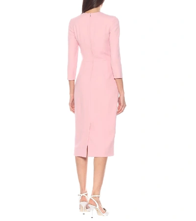 Shop Dolce & Gabbana Cady Midi Dress In Pink