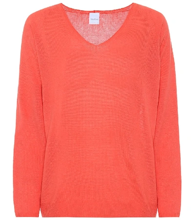 Shop Max Mara Vino Wool-blend Sweater In Red