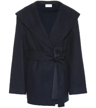 Shop The Row Reyna Cotton And Wool Jacket In Blue