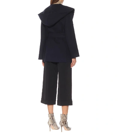 Shop The Row Reyna Cotton And Wool Jacket In Blue