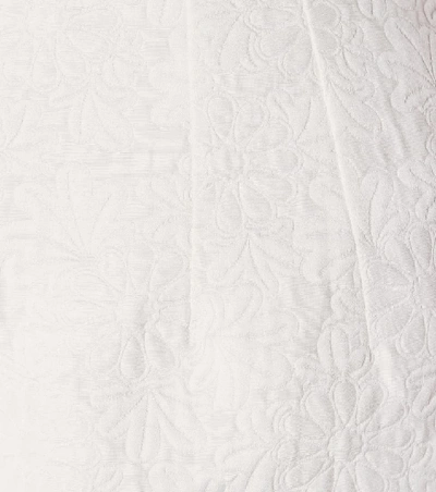 Shop Dolce & Gabbana Cotton-blend Jacquard Miniskirt In White