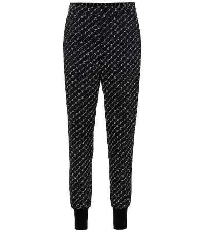 Shop Stella Mccartney Julia Silk-blend Trackpants In Black