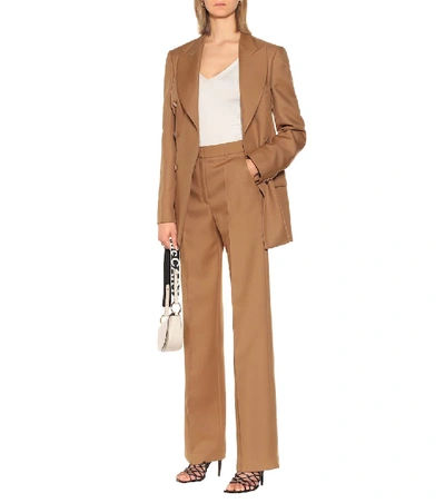 Shop Stella Mccartney High-rise Straight Pants In Brown