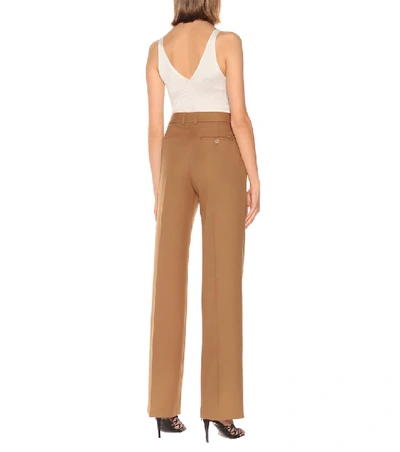 Shop Stella Mccartney High-rise Straight Pants In Brown