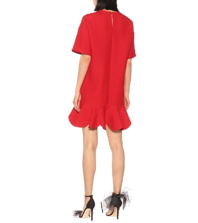 Shop Valentino Wool And Silk Dress In Red