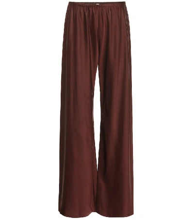 Shop The Row Gala High-rise Palazzo Pants In Red