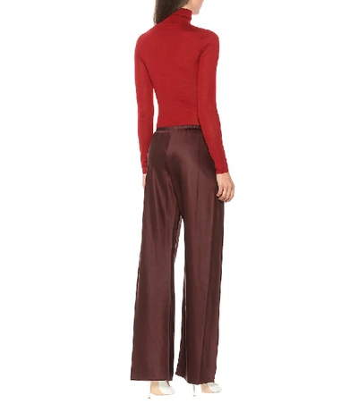 Shop The Row Gala High-rise Palazzo Pants In Red