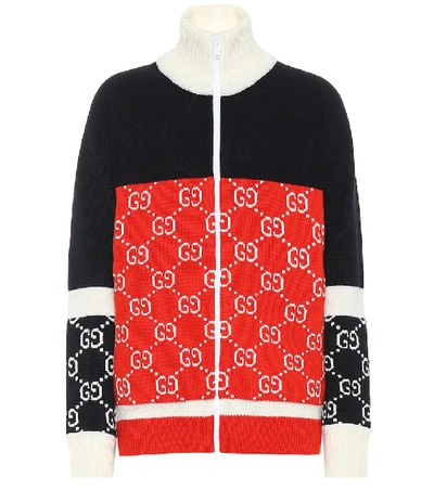 Shop Gucci Zipped Wool Jacket In Red