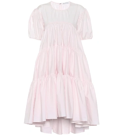 Shop Cecilie Bahnsen Esme Cotton Midi Dress In Pink