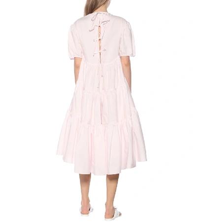Shop Cecilie Bahnsen Esme Cotton Midi Dress In Pink