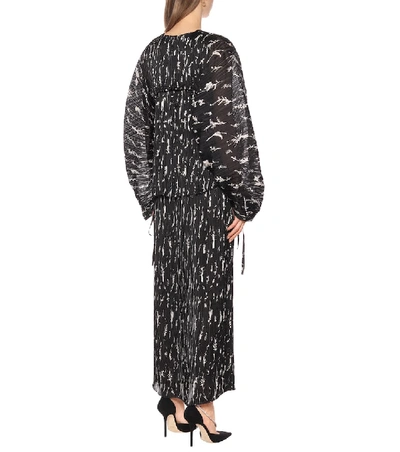 Shop Givenchy Pleated Maxi Dress In Black
