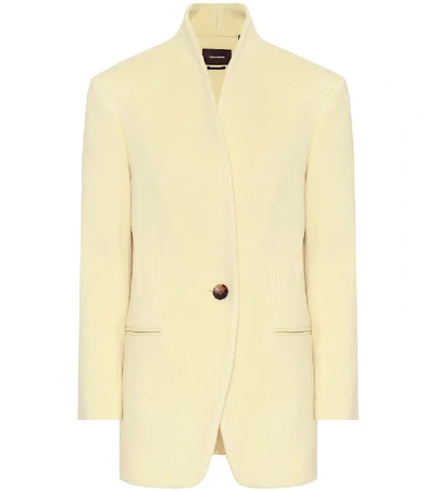 Shop Isabel Marant Felicie Wool And Cashmere Blazer In Yellow