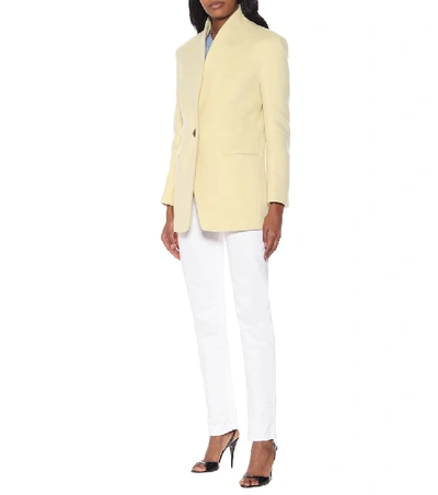 Shop Isabel Marant Felicie Wool And Cashmere Blazer In Yellow