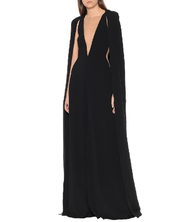 Shop Stella Mccartney Cape Gown In Black