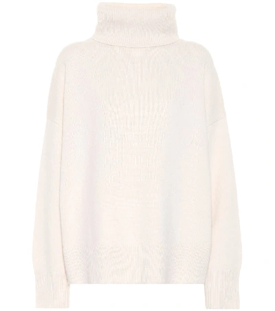 Shop Co Wool And Cashmere Turtleneck Sweater In White