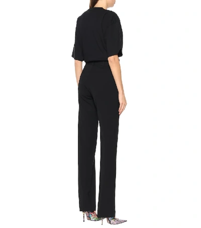 Shop Vetements High-rise Straight Pants In Black