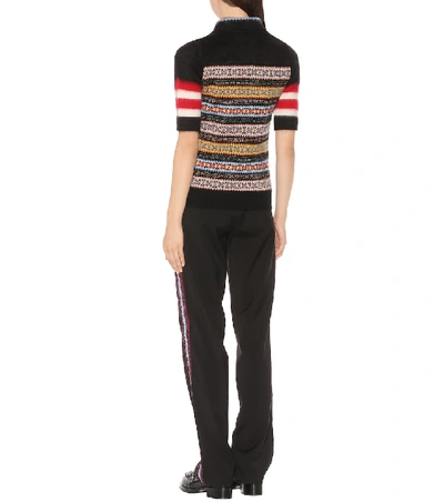 Shop N°21 Wool And Mohair-blend Polo Shirt In Multicoloured
