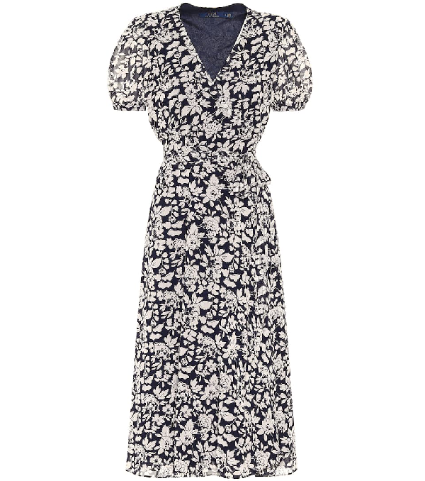 polo ralph lauren floral crepe wrap dress