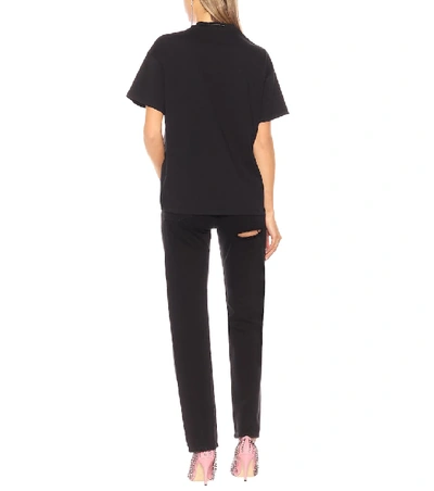 Shop Christopher Kane Printed Cotton T-shirt In Black