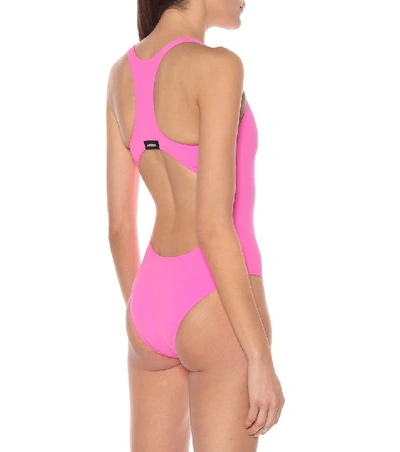 Shop Vetements Heart Swimsuit In Pink