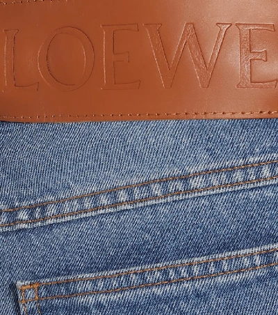 Shop Loewe Tie-cut High-rise Boyfriend Jeans In Blue