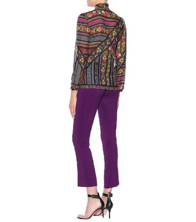 Shop Etro Printed Silk Blouse In Multicoloured