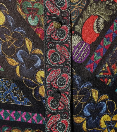 Shop Etro Printed Silk Blouse In Multicoloured