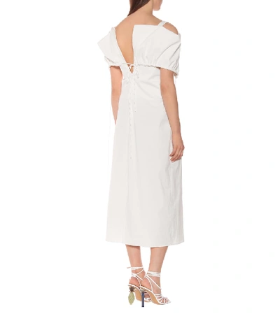 Shop Jil Sander Cotton-blend Dress In White