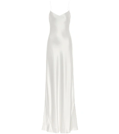 Shop Galvan Malibu Satin Maxi Bridal Dress In White