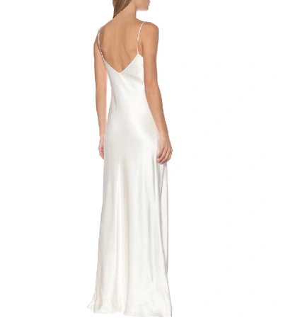 Shop Galvan Malibu Satin Maxi Bridal Dress In White