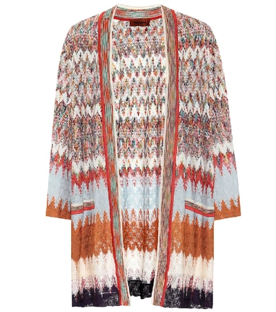 Shop Missoni Knit Cardigan In Multicoloured