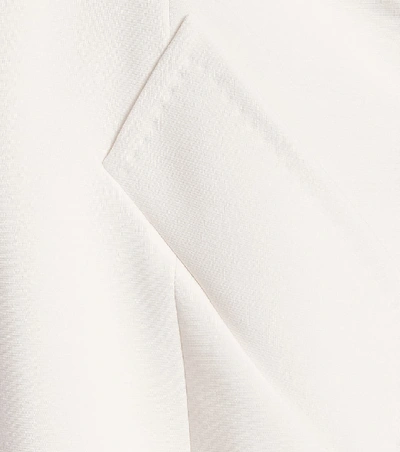 Shop Max Mara Veranda Stretch-wool Minidress In White