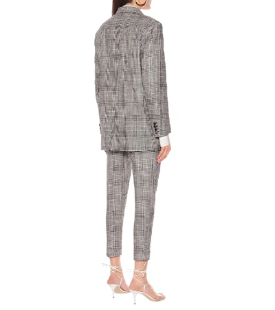 Shop Isabel Marant Celadim Checked Blazer In Grey