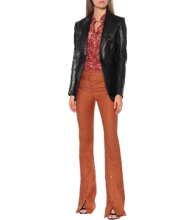 Shop Altuzarra Ned High-rise Flared Pants In Brown