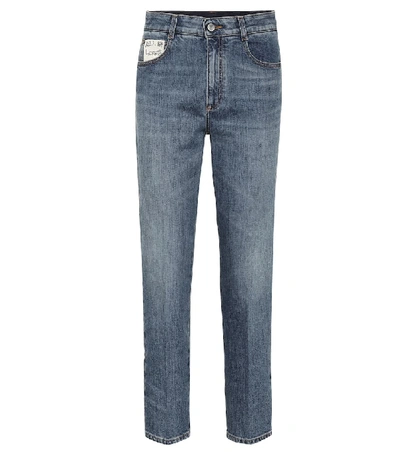 Shop Stella Mccartney High-waisted Straight Jeans In Blue