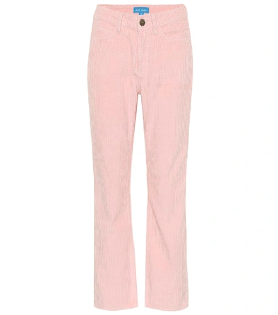 Shop M.i.h. Jeans Daily Crop High-rise Corduroy Pants In Pink