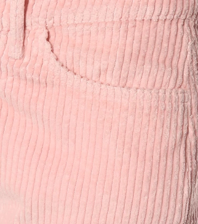 Shop M.i.h. Jeans Daily Crop High-rise Corduroy Pants In Pink