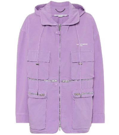 Shop Stella Mccartney Janessa Stretch-cotton Jacket In Purple