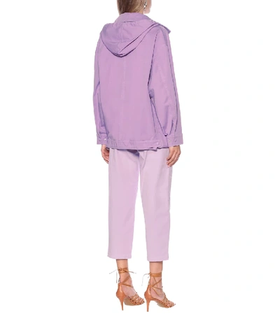 Shop Stella Mccartney Janessa Stretch-cotton Jacket In Purple