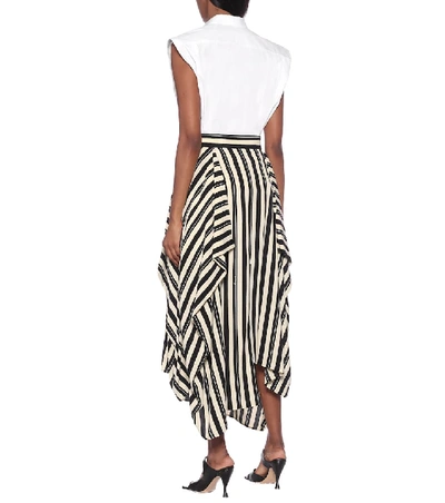 Shop Loewe Striped Maxi Skirt In Beige