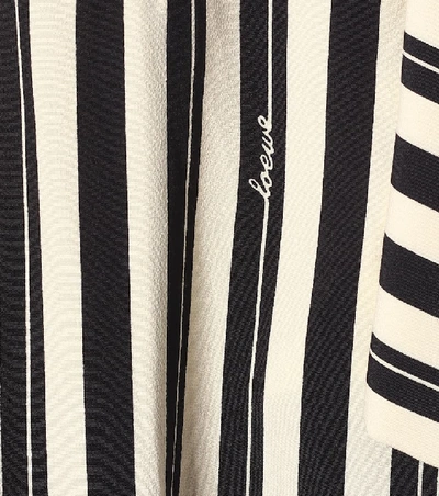 Shop Loewe Striped Maxi Skirt In Beige
