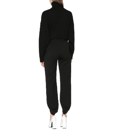 Shop Balenciaga High-rise Straight-leg Pants In Black