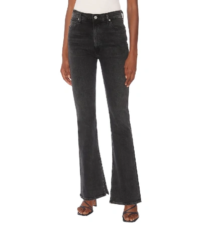 Shop Citizens Of Humanity Georgia High-rise Bootcut Jeans In Black