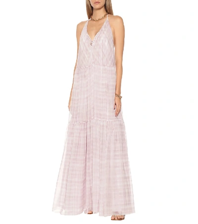 Shop Jacquemus La Robe Mistral Mousseline Dress In Purple