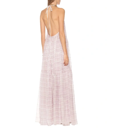 Shop Jacquemus La Robe Mistral Mousseline Dress In Purple