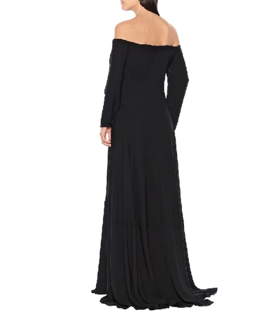 Shop Valentino Silk Gown In Black