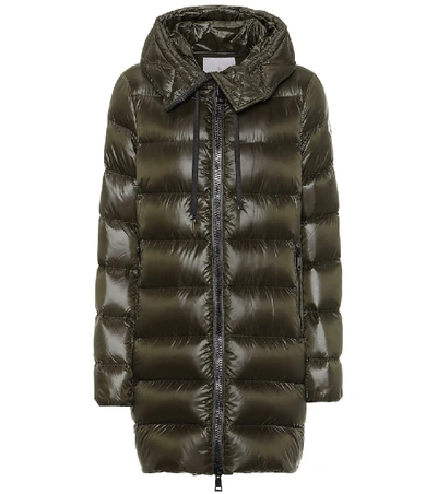 Shop Moncler Suyen Down Coat In Brown