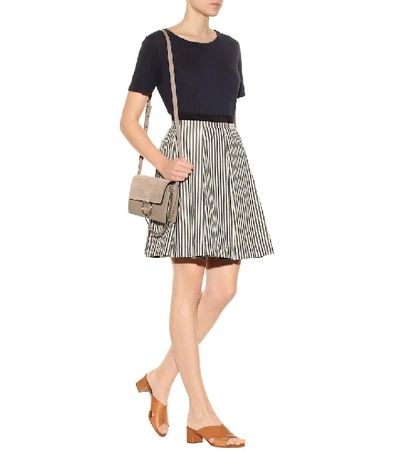 Shop Moncler Striped Skirt In Multicoloured