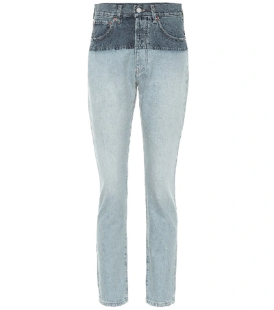 Shop Vetements High-rise Straight Jeans In Blue
